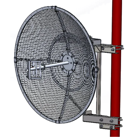 RPV85022 - ANTENA PARABOLICA VAZADA SIMPLES 806 - 894 22,6 dBi 2,0M